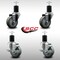 Service Caster 3.5'' SS Gray Poly Wheel Swivel 1-3/4'' Expanding Stem Caster Set 2 Brakes, 4PK SCC-SSEX20S3514-PPUB-2-TLB-2-134 - alternate 4